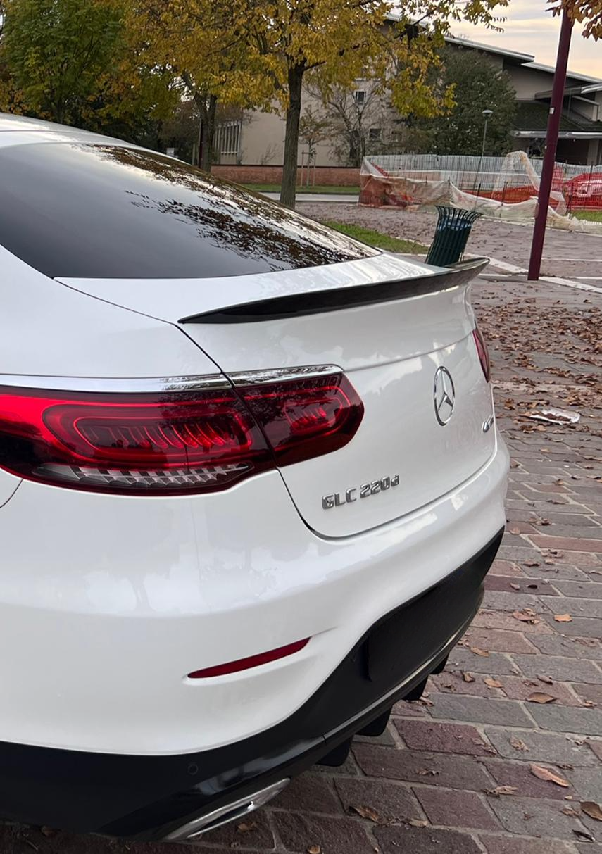 SPOILER POSTERIORE ADATTO PER MERCEDES GLC COUPE C253 2015+ LOOK NERO LUCIDO ABS