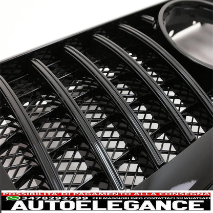 Grille for Mercedes G W463 1990-2014 G63 GT-R Panamericana Look Glossy Black -show original titleOriginal textGrille for Mercedes G W463 1990-2014 G63 GT-R Panamericana Look Glossy Black 