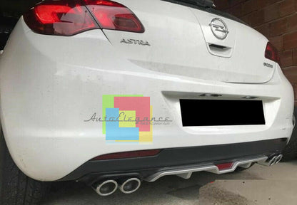 UNDER REAR BUMPER OPEL ASTRA J DIFFUSER FOUR TIP .-.