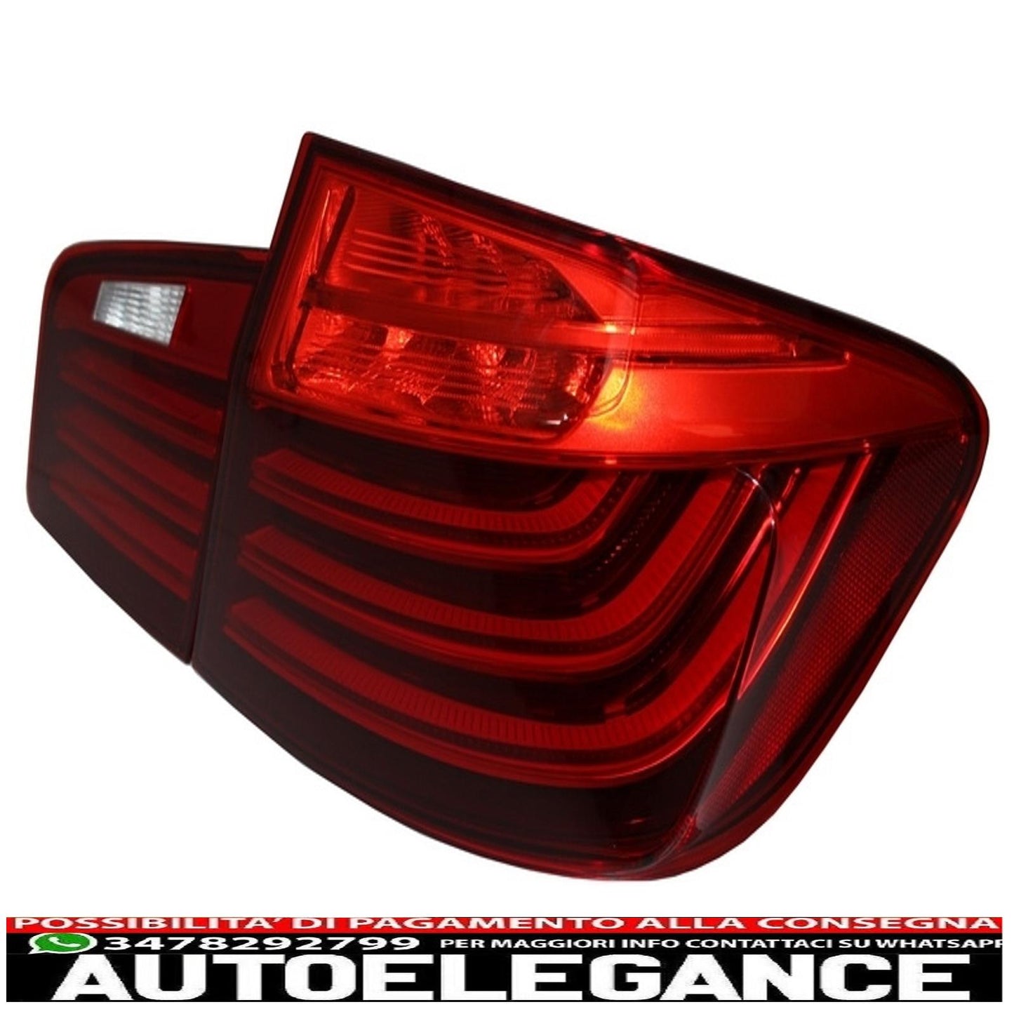 m performance led rear lights suitable for bmw 5 series f10 (2011-2017) transparent red lci design