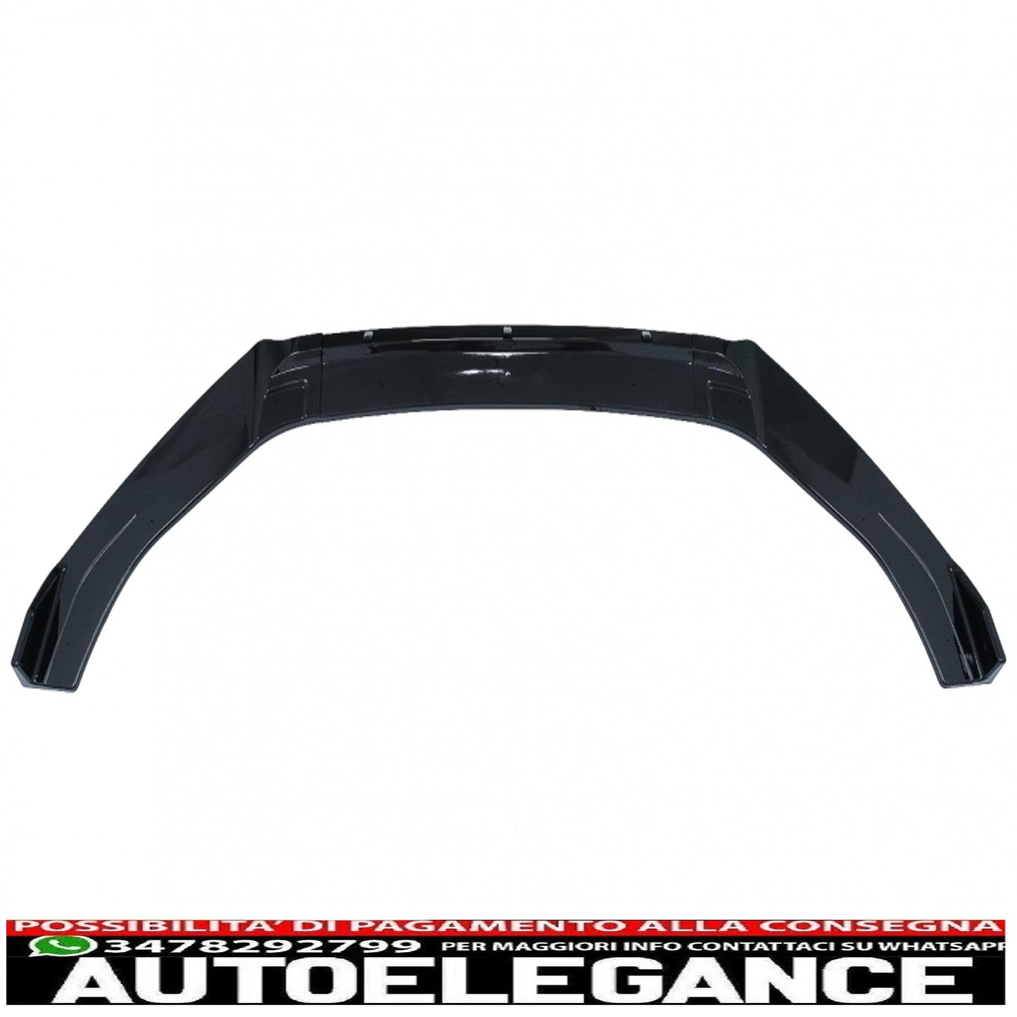 Rear bumper air diffuser with red led reflector fit for vw golf 7.5 (2017-2019) and piano black front bumper lip extension spoiler