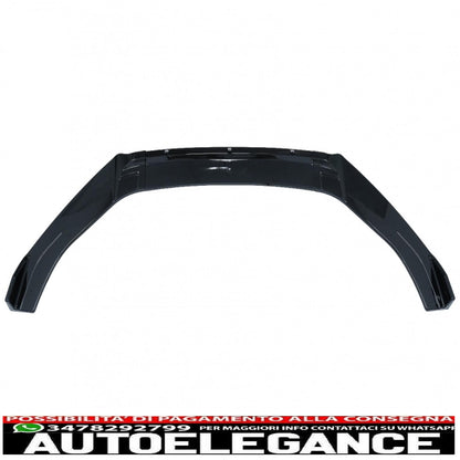 Rear bumper air diffuser with red led reflector fit for vw golf 7.5 (2017-2019) and piano black front bumper lip extension spoiler