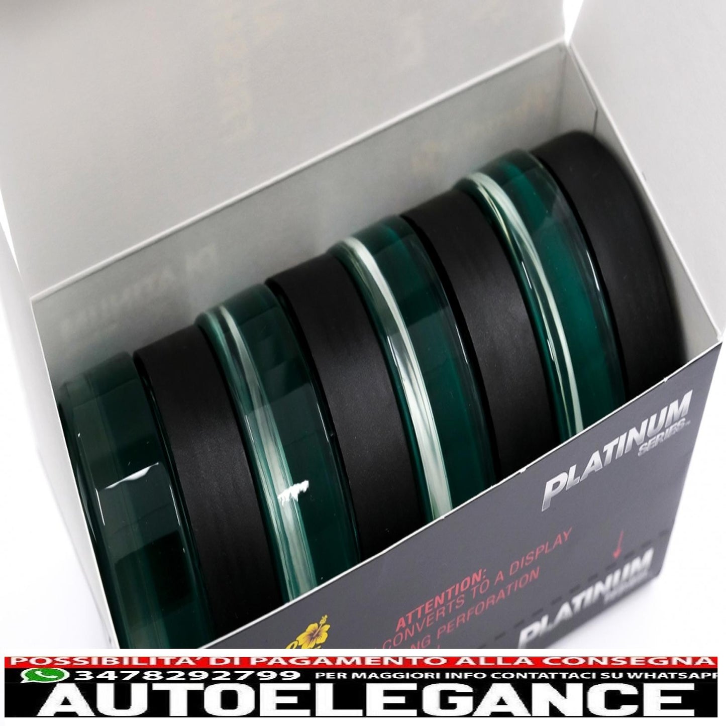 Paradise Fresh Air Ultimate Gel Air Freshener Platinum Series Eliminates Odors 4 Jars For New Cars Black