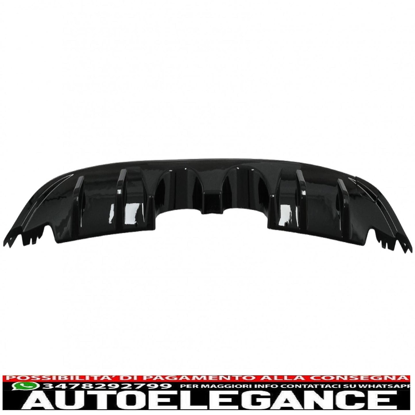 Diffusore mantovana paraurti posteriore adatto per vw golf 6 vi (2008-2012) r20 look solo per paraurti standard nero pianoforte