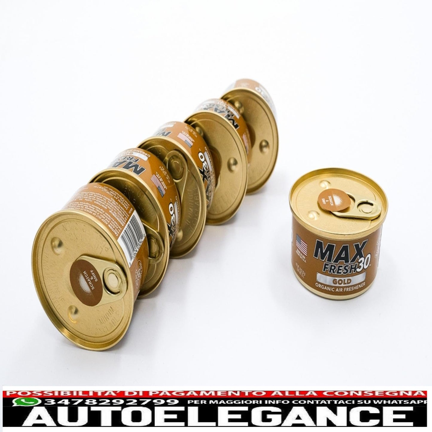 Paradise Air Fresh deodorante per ambienti biologico senza tappo può contenere max 30 6 lattine d'oro