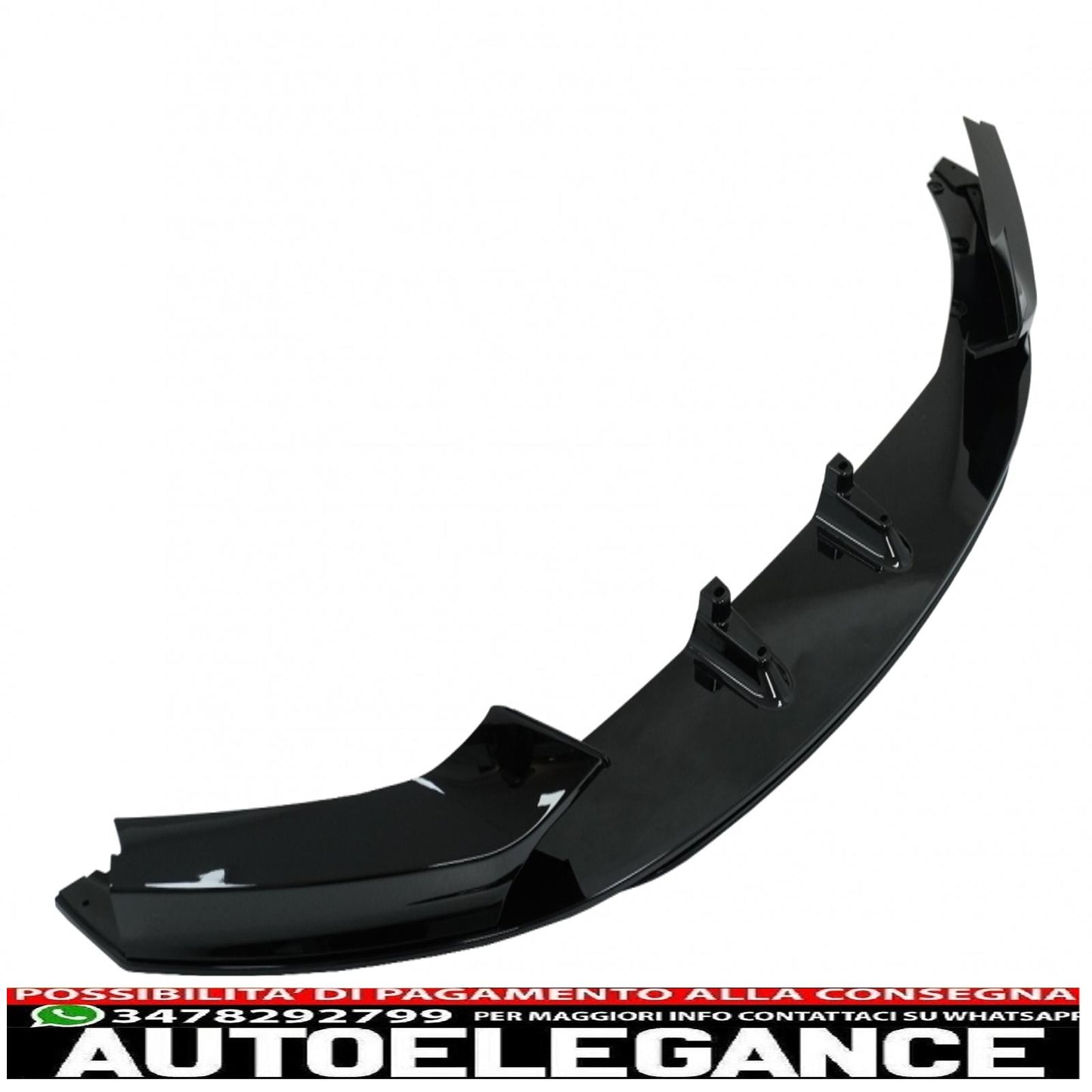 Front bumper spoiler lip suitable for bmw 2 series f22 f23 (2013-) coupe cabrio m-performance design piano black