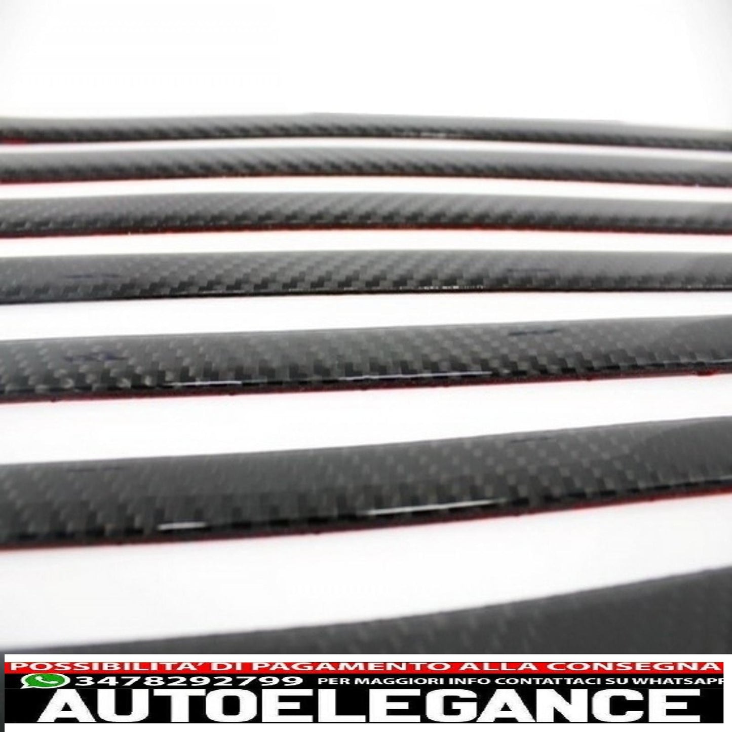 aggiungi sulle modanature delle porte strisce in carbonio con decalcomanie laterali adesivo in vinile nero opaco e gradini laterali adatto per mercedes classe g w463 (1989-2018) AUTOELEGANCERICAMBI