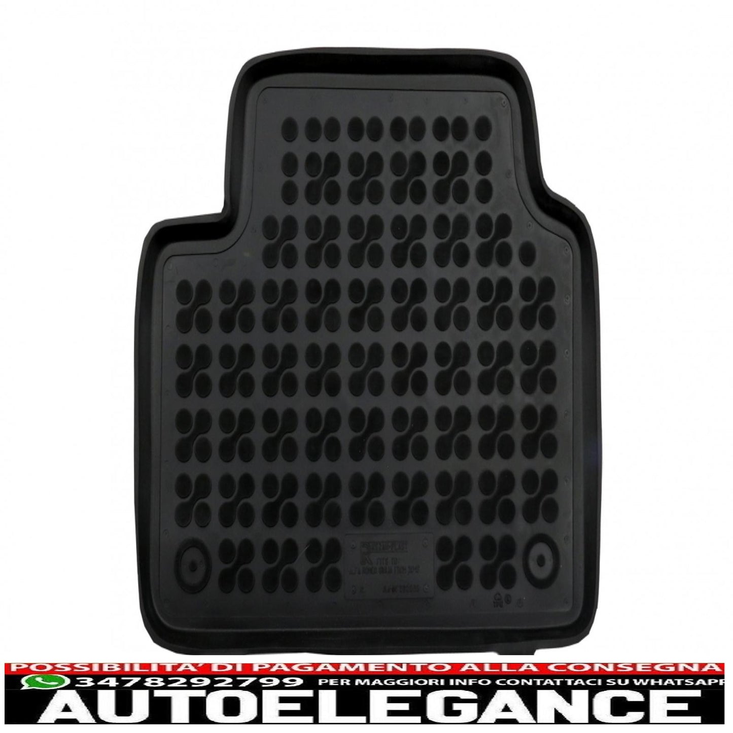 Black rubber mats suitable for alfa romeo giulia (952) 4x2 (2016-up)