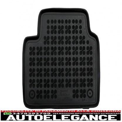 Black rubber mats suitable for alfa romeo giulia (952) 4x2 (2016-up)