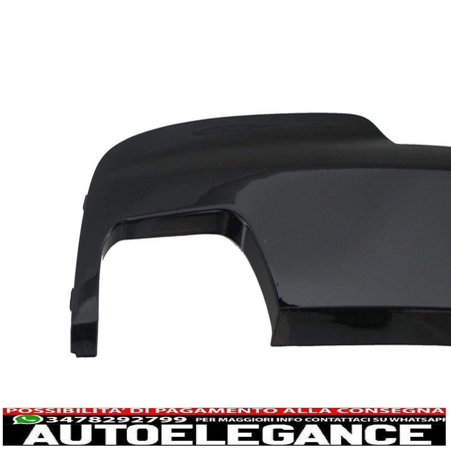 diffusore d'aria a doppia uscita edizione nero brillante adatto per bmw f10 f11 (2011-2017) con terminali di scarico sport m-teck 550i v8 lci design quadrato
