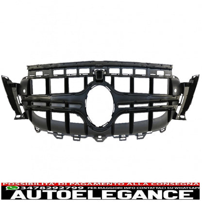 center grille suitable for mercedes e class w213 s213 c238 a238 (2016-2019) black design e63