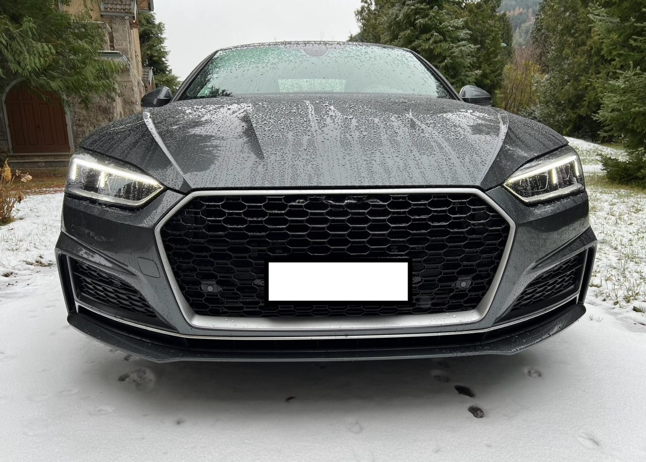 GRIGLIA ADATTA PER AUDI A5 F5 2016+ CALANDRA LOOK RS5 NIDO D'APE BORDO SATINATO