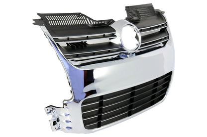 Front grille for VW Golf 5V 2003-2009 R32 glossy black chrome look