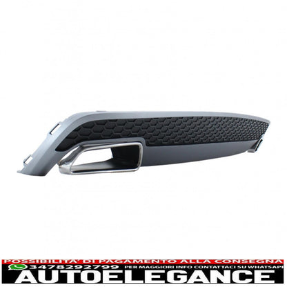 Diffusore mantovana paraurti posteriore con terminali di scarico adatto per audi a6 4g limousine (2011-2014) look restyling