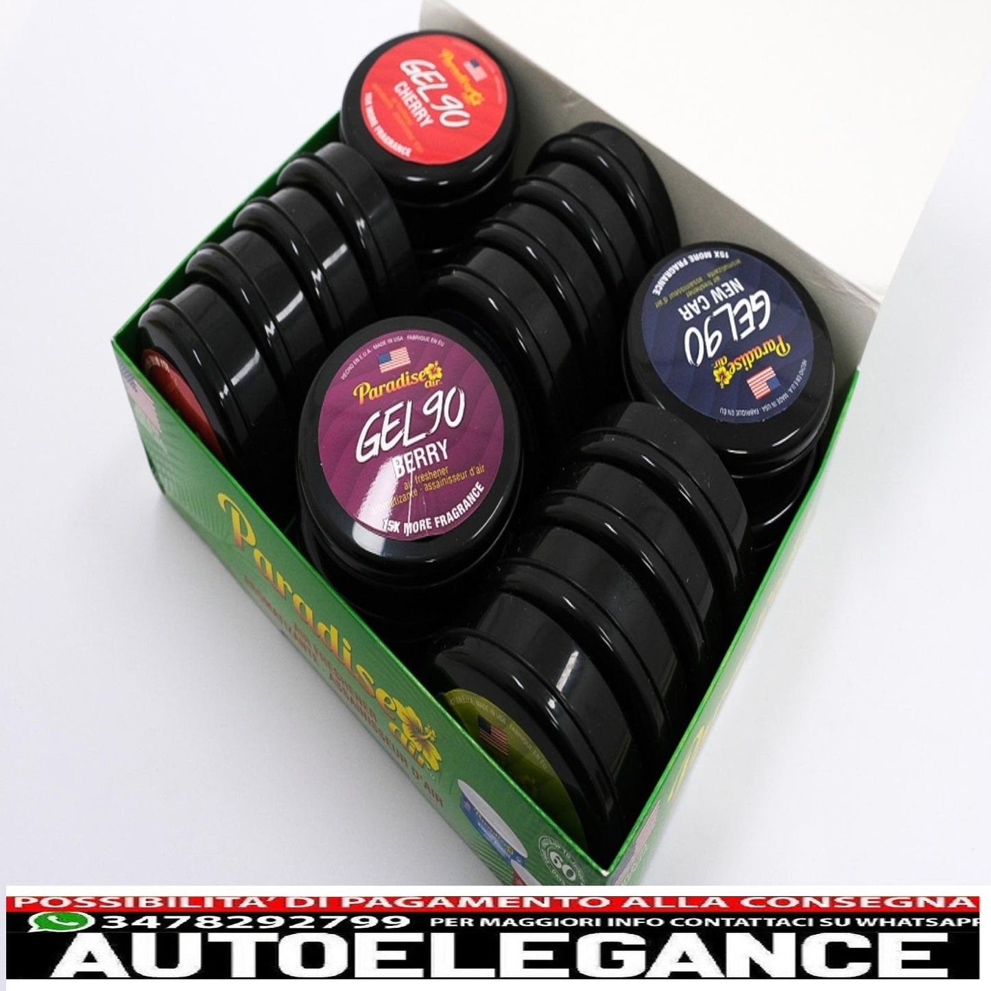 Paradise Fresh Air Slim Gel 90 deodorante per ambienti elimina odori 21 custodie assortite