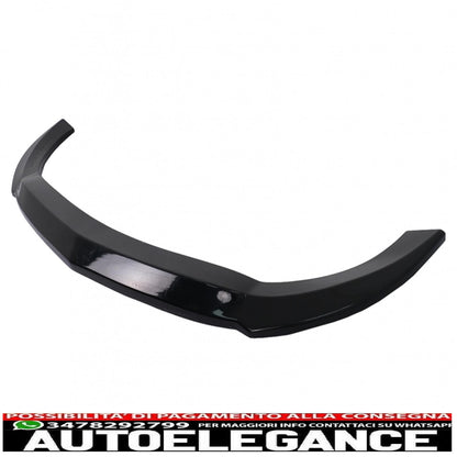 Front bumper lip extension suitable for mercedes v class w447 (2014 onwards) only for standard edition piano black 