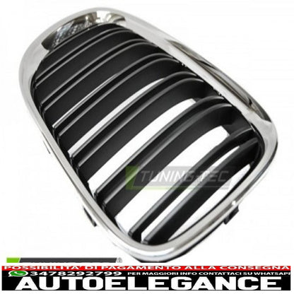 griglia cromata nera doppia barra per BMW F01 09-15