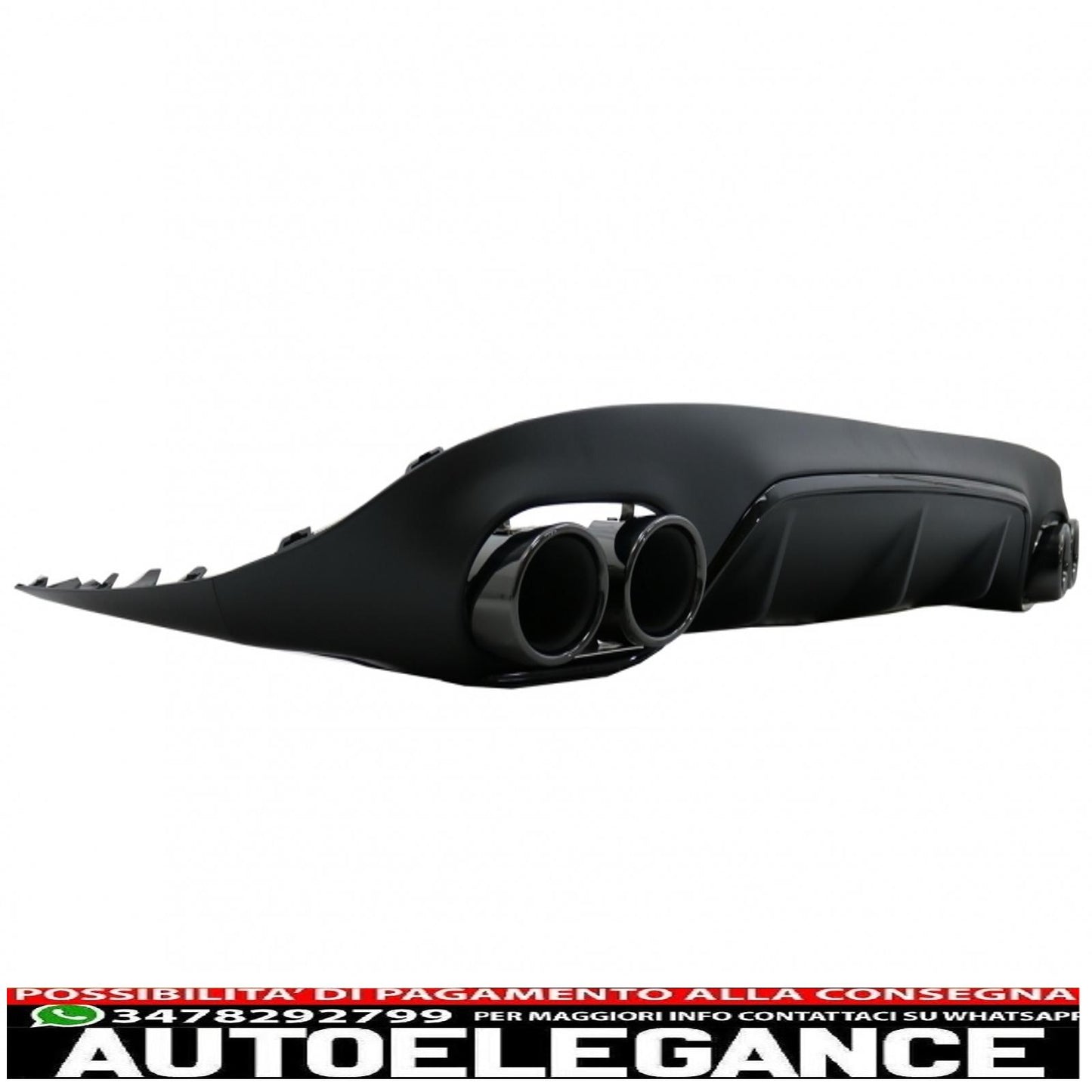 diffusore posteriore con terminali di scarico adatto per mercedes classe e c238 a238 amg sport line coupe cabrio (2016-2019) e53 design pacchetto notturno