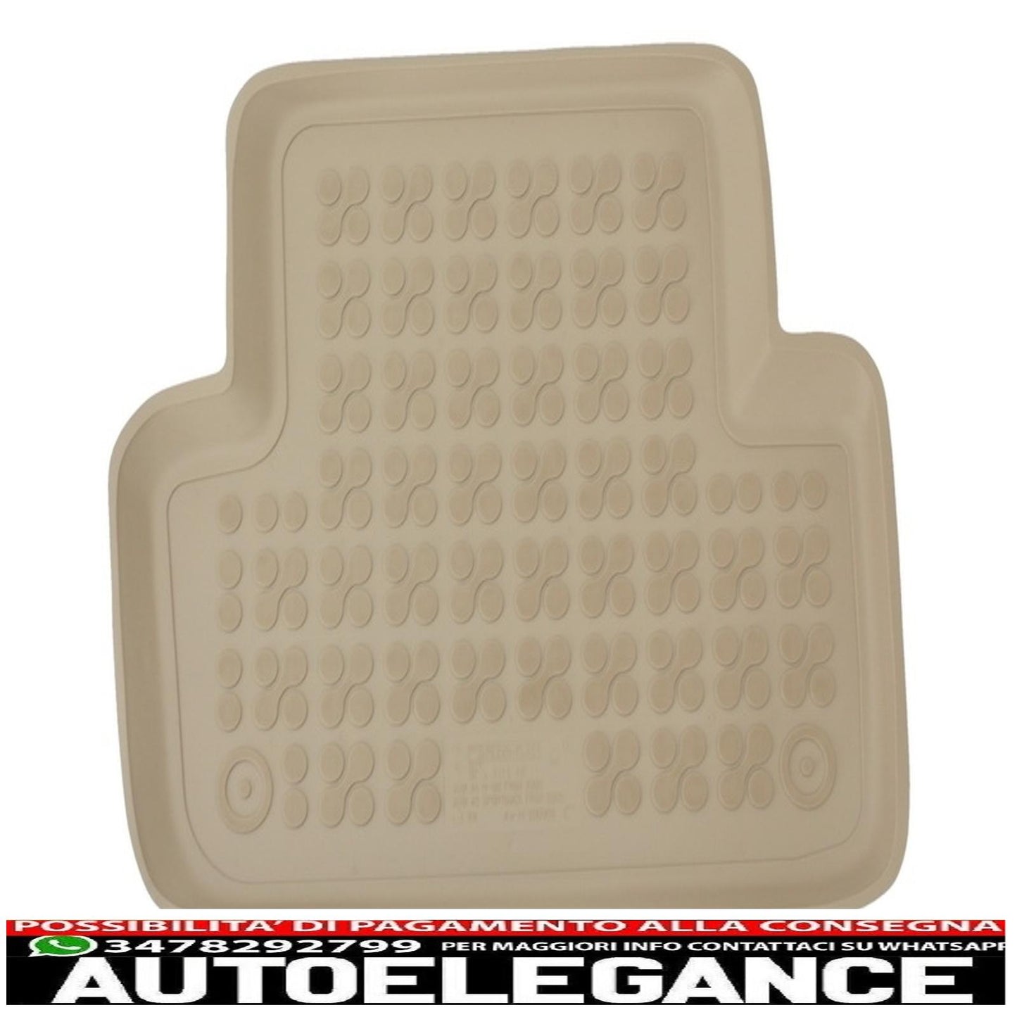 Beige rubber mat suitable for audi a4 b8 (2008-2015) a5 sportback (2009-2016)
