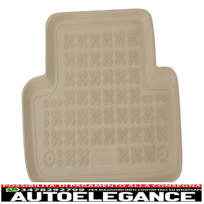 Beige rubber mat suitable for audi a4 b8 (2008-2015) a5 sportback (2009-2016)
