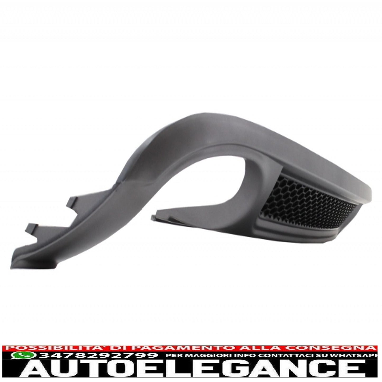 Diffusore d'aria con mantovana per paraurti posteriore adatto per audi a4 b8 pre restyling limousine avant (2008-2011) con terminali di scarico in fibra di carbonio solo design s-line paraurti standard