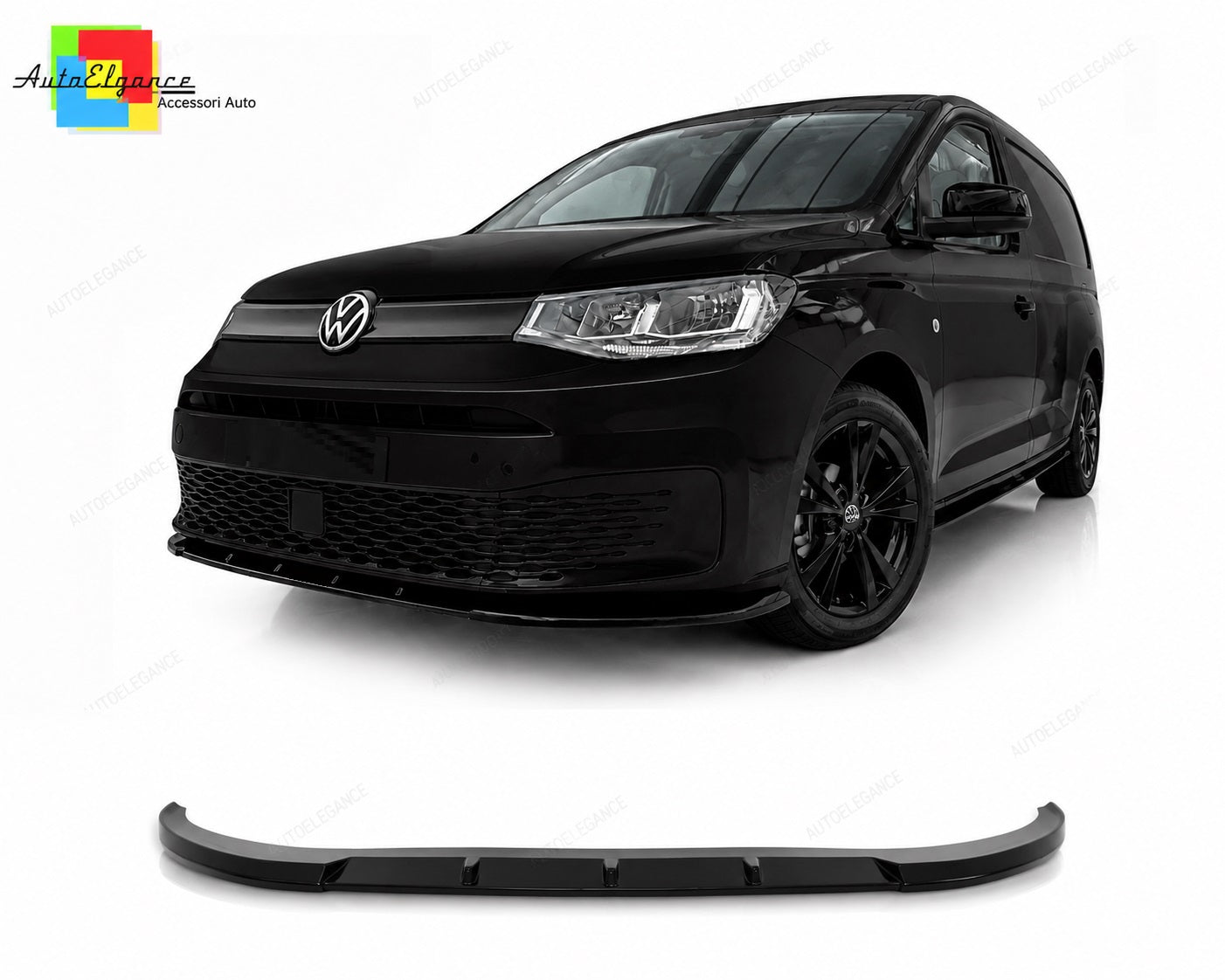 👉Splitter Anteriore V.2 per Volkswagen Caddy MK5 2021+ Nero Lucido👈