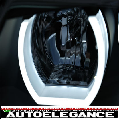 u-led 3d xenon headlights suitable for bmw 3 series e90 limousine e91 touring (03.2005-08.2008) left black