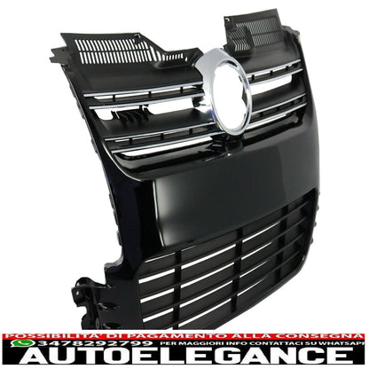 Griglia anteriore per VW Golf 5 V 2003-2009 Griglia centrale R32 Design Nera