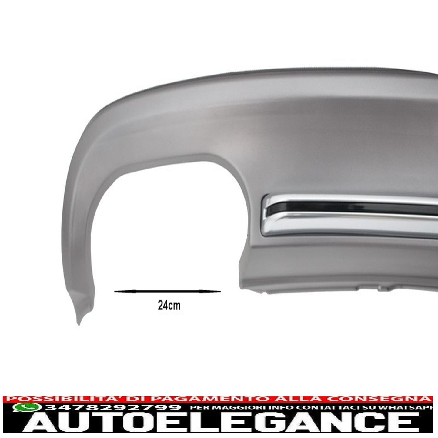 Diffusore mantovana paraurti posteriore adatto per audi a5 8t 2 porte coupé / cabriolet (2012-2015) design s5