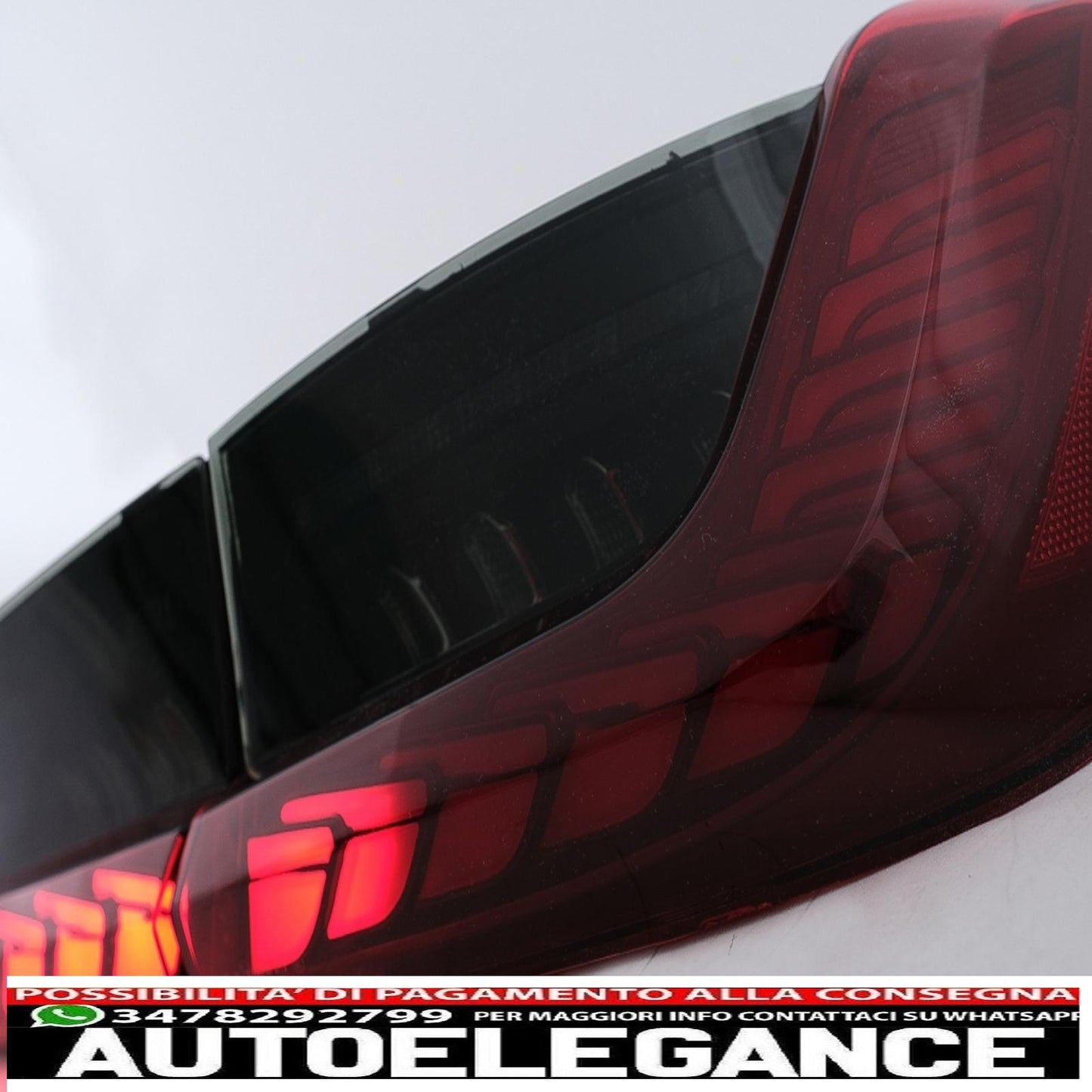 Full LED rear lights suitable for bmw 3 series g20 g28 m3 g80 sedan (2018-2022) smoke red with dynamic sequential turning light