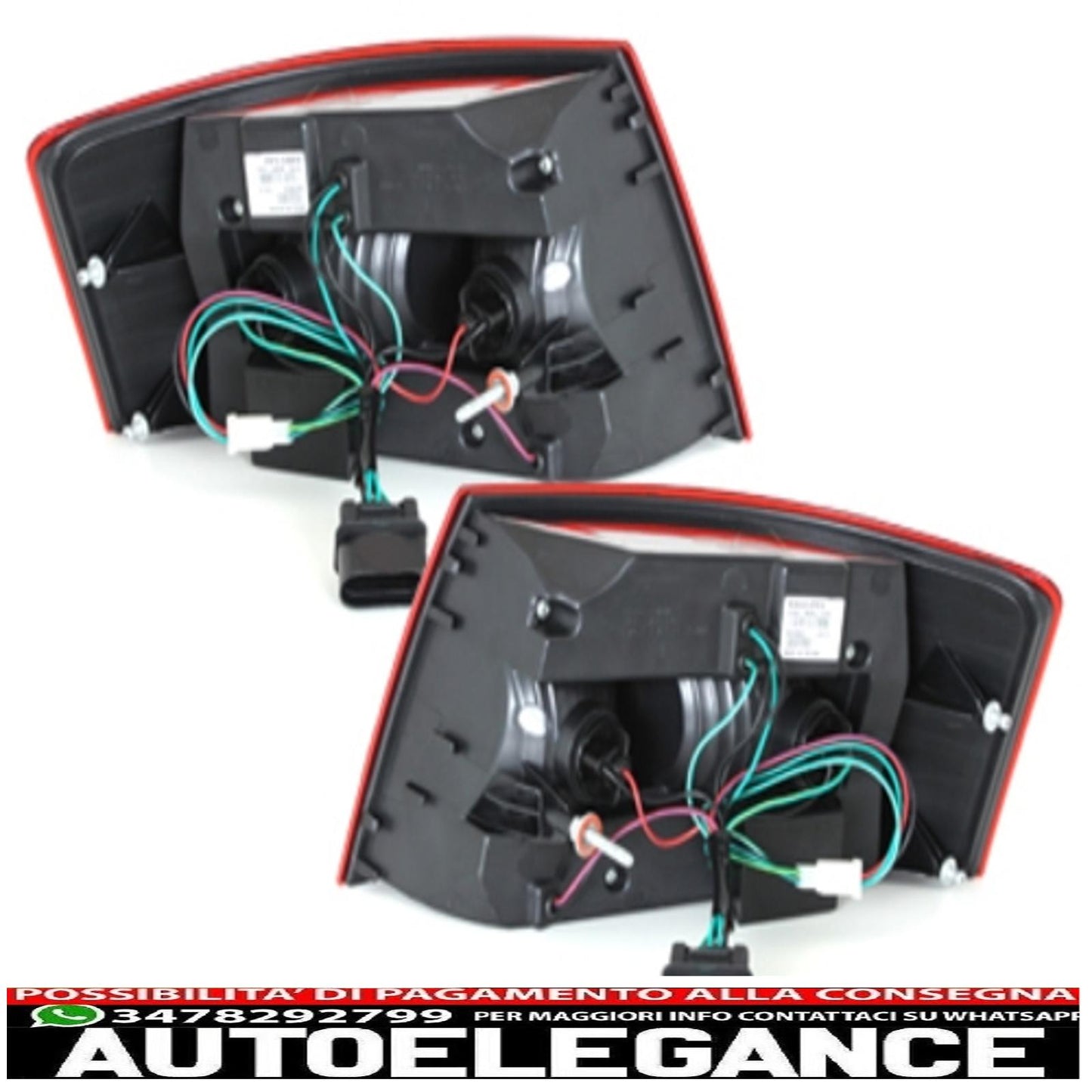 led rear lights suitable for audi a6 4f lim. 04-08 red/crystal - ra19elrc