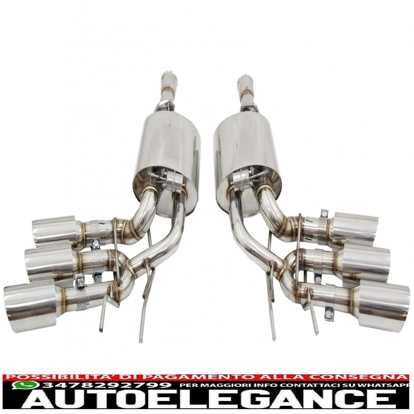 complete exhaust system suitable for mercedes g-class w463 (2009-2018) g500 g55 g63 g65 triple exhaust pipes with electronic valve