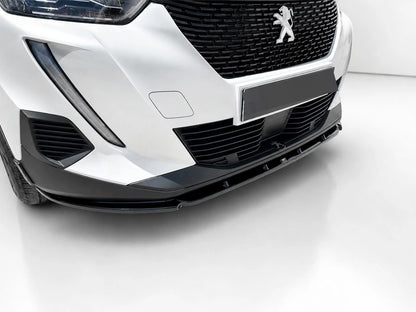 👉Splitter Anteriore per Peugeot 2008 MK2 2019-2023 Spoiler Nero Lucido👈