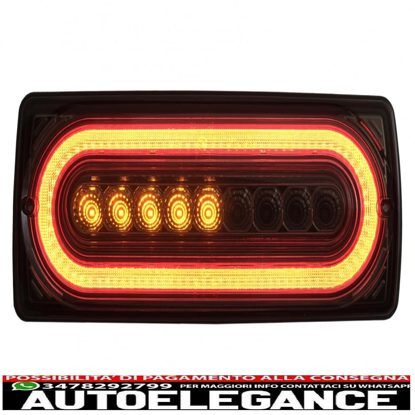 fanali posteriori full led adatti per mercedes classe g w463 (1989-2017) con indicatori di direzione sequenziali dinamici fumo