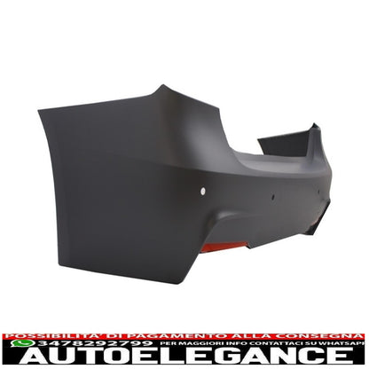 paraurti posteriore m-technik con diffusore a mantovana uscita singola/doppia terminale di scarico nero pianoforte terminali di scarico neri m performance adatto per bmw serie 3 f30 (2011+)