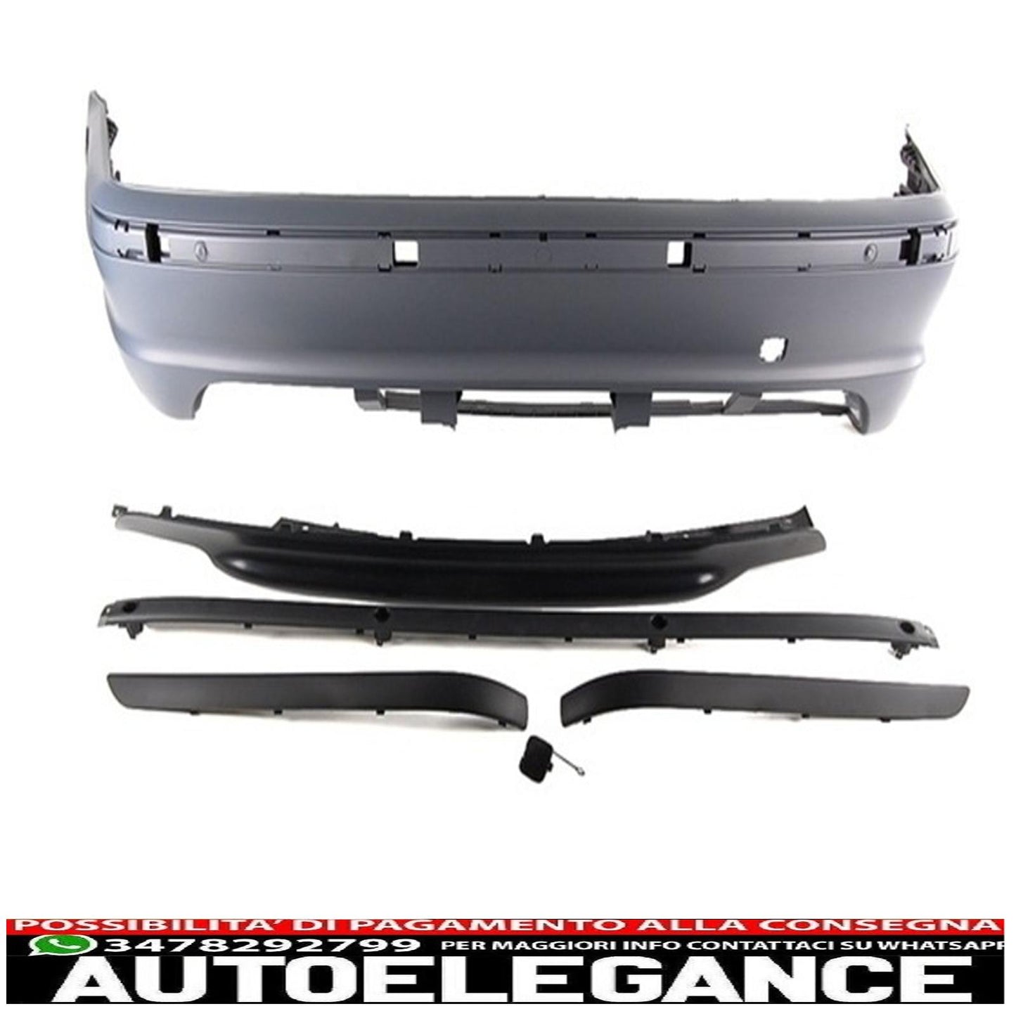 body kit with smoked fog lights suitable for bmw e46 sedan (1998-2004) model m-technik m-tech m-sport 