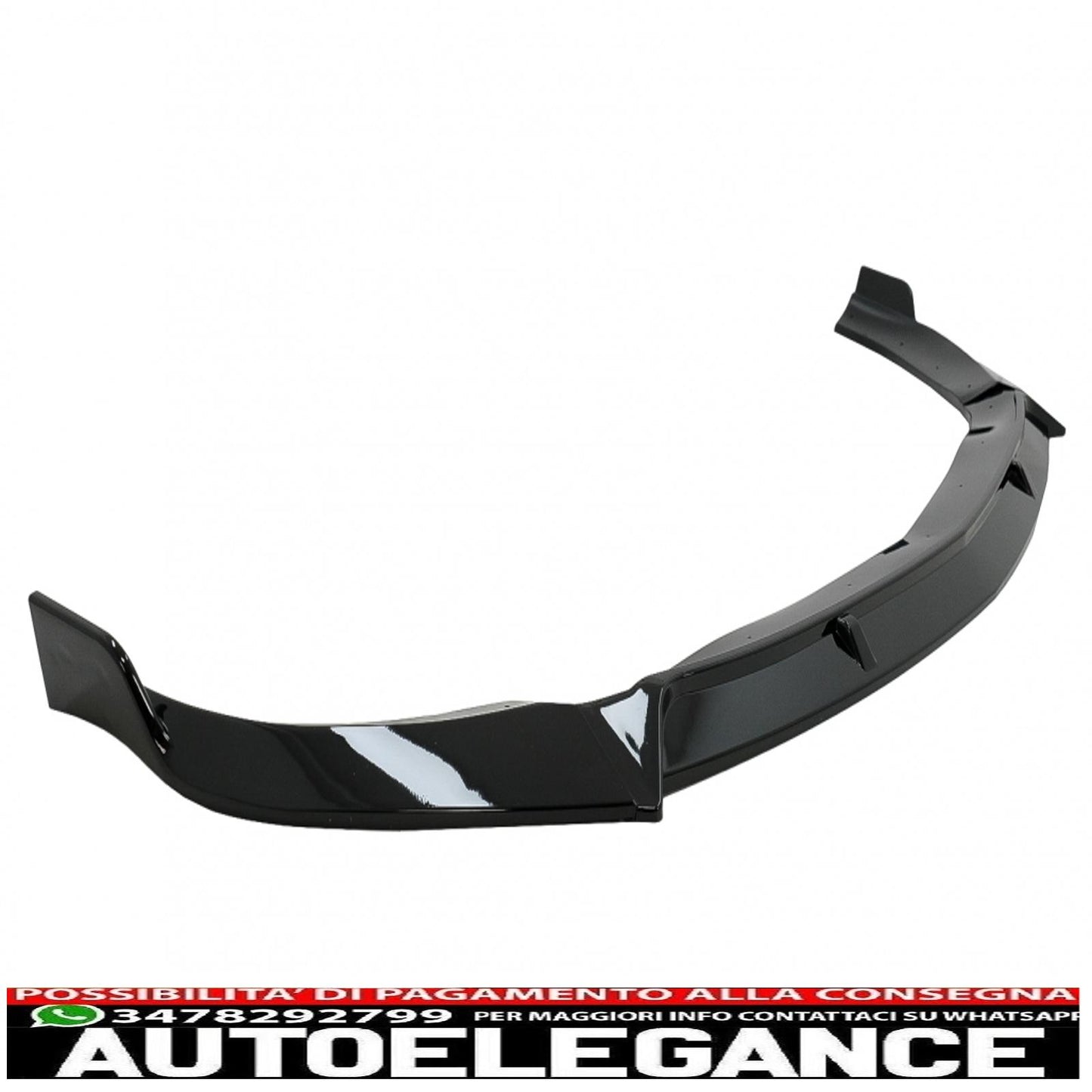 Front Bumper Spoiler Lip Extension Fit For Mercedes CLA C117 X117 Sport Line (2016-2018) Piano Black 
