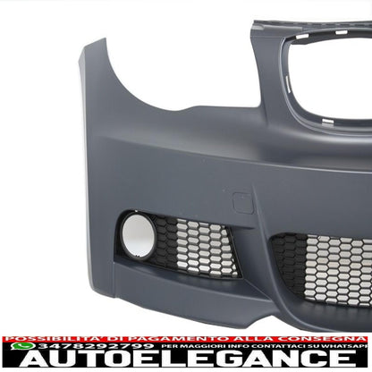 complete body kit with double carbon tailpipes suitable for bmw 1 series e87 hatchback (2004-2011) m-technik m sport design without pdc