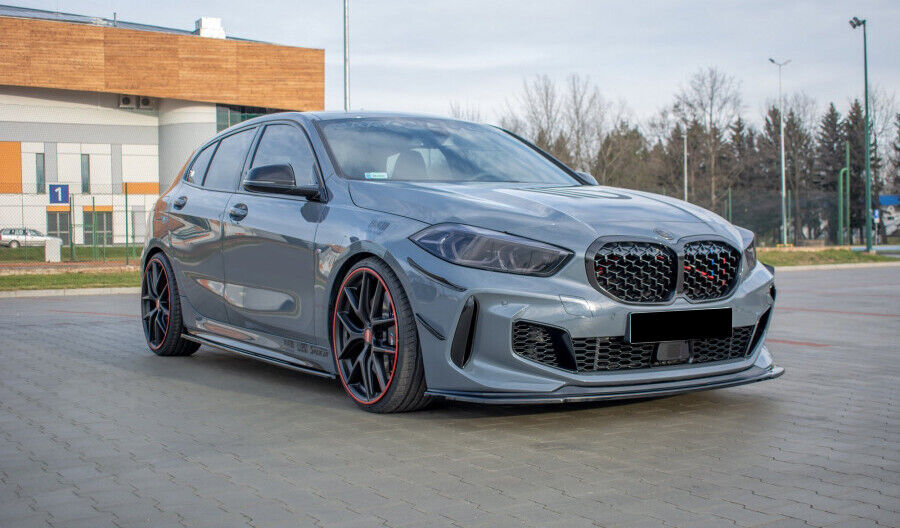 SPLITTER FOR BMW 1 SERIES F40 M UNDER FRONT BUMPER ABS LIP GLOSS BLACK 0726