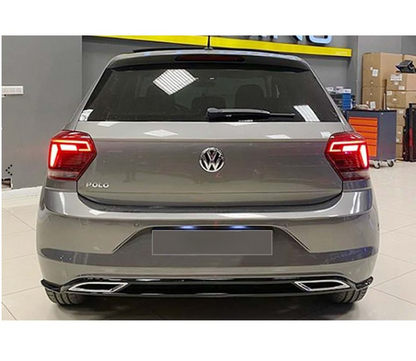 DIFFUSORE POSTERIORE ADATTO PER VW POLO AW1 2017-2020 STANDARD LOOK RLINE