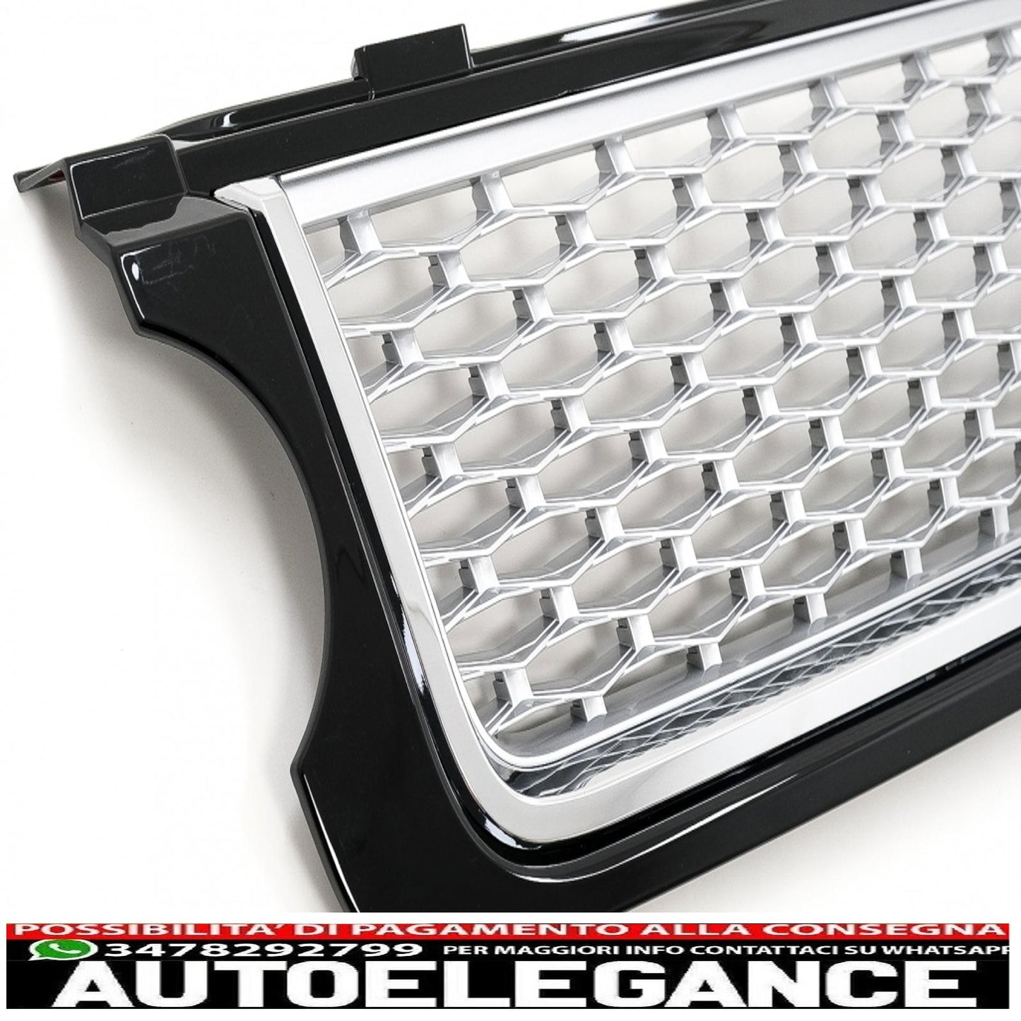 central grille and side vents group suitable for land rover vogue l322 iii (2010-2012) autobiography look black edition
