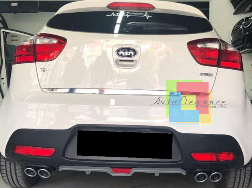 SOTTO PARAURTI POSTERIORE KIA RIO III DIFFUSORE QUATTRO TERMINALI ABS .,