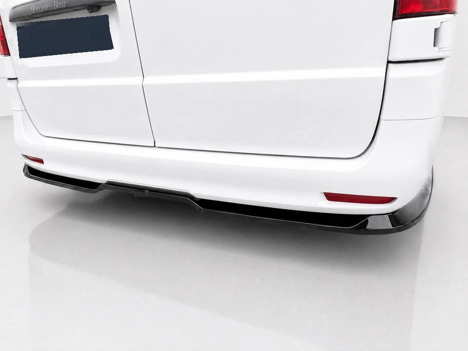 👉SPLITTER POSTERIORE MERCEDES VITO W447 LONG FACELIFT 24- ABS NERO LUCIDO👈