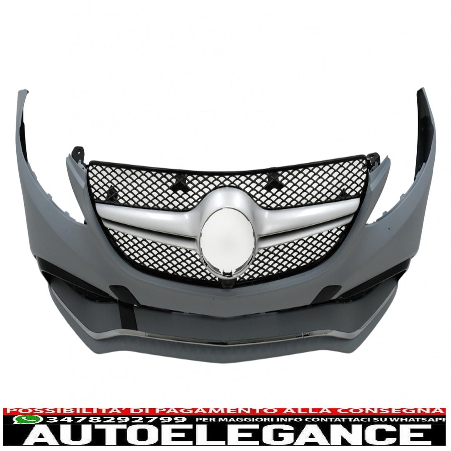 complete body kit suitable for mercedes gle w166 suv (2015-2018) black chrome