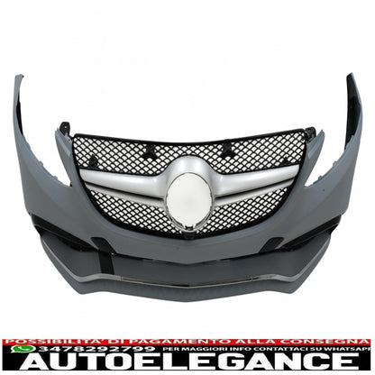 complete body kit suitable for mercedes gle w166 suv (2015-2018) black chrome