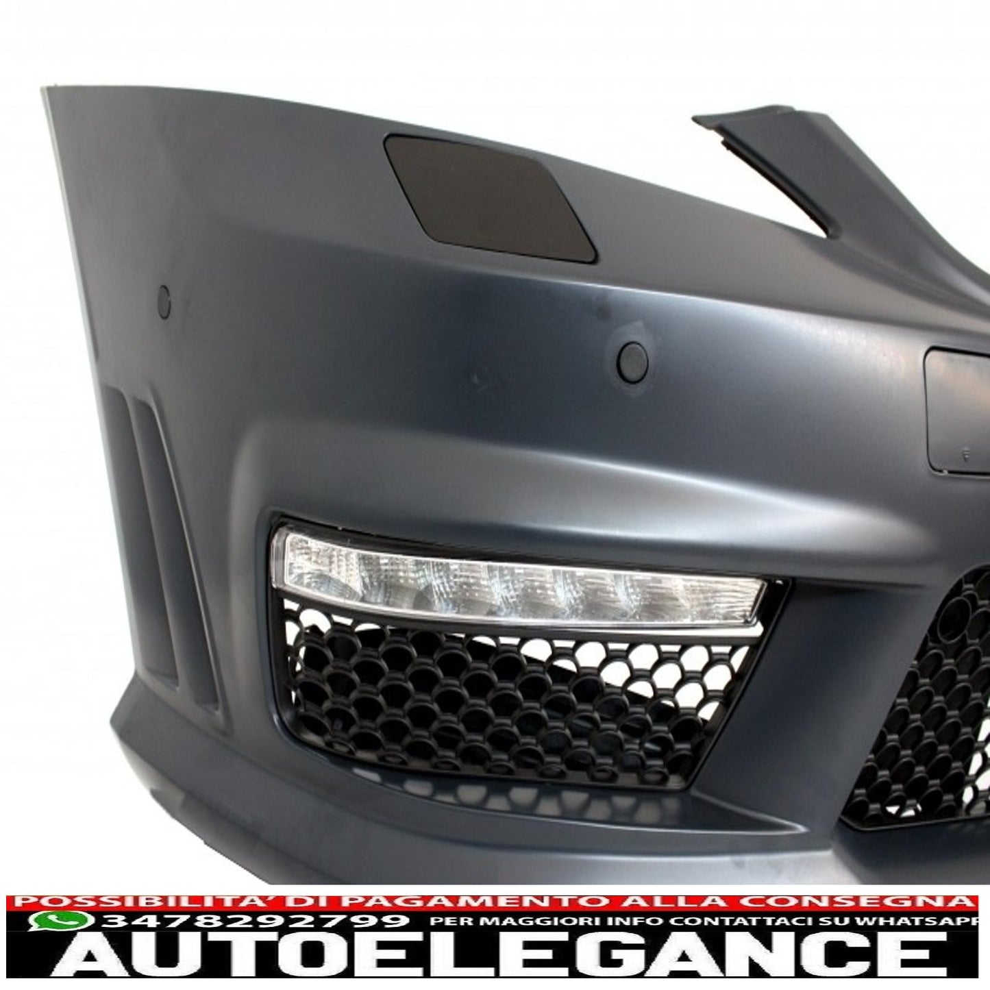 Paraurti anteriore adatto per mercedes classe s w221 (2005-2012) s63 s65 design con griglia anteriore restyling nero pianoforte