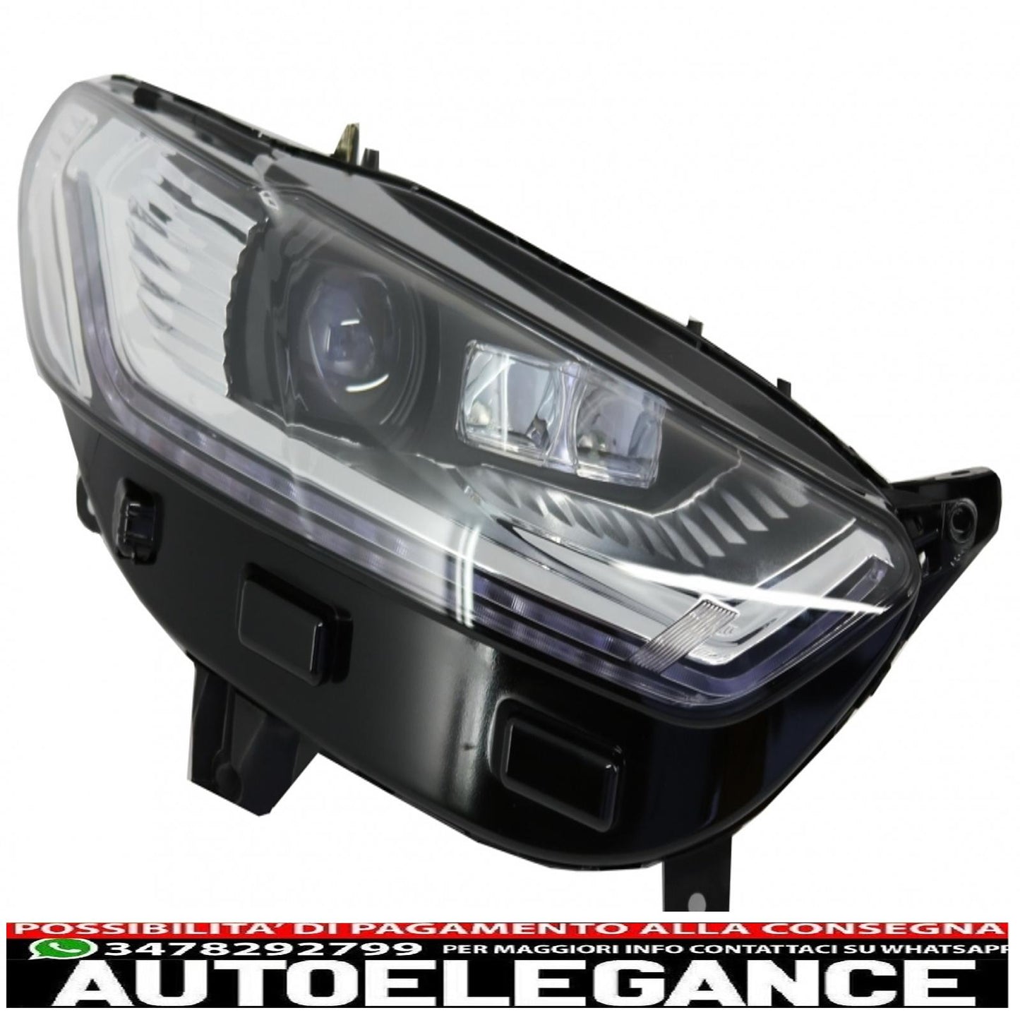 xenon look led drl headlights suitable for ford mondeo mk5 (2013-2016) dynamic and smooth sequential cornering lights chrome
