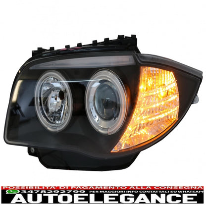 ccfl angel eye headlights suitable for bmw 1 series e87 e81 e82 e88 (2004-2011) black 