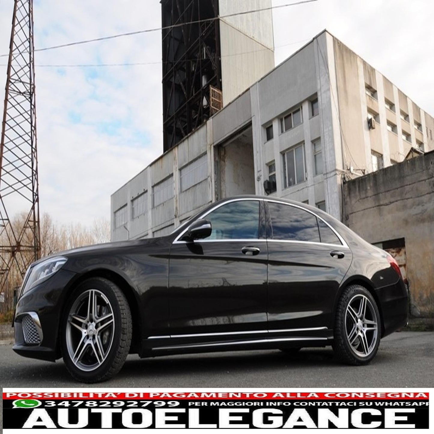side skirts suitable for mercedes s class w222 long version (2013-2020) design s65 