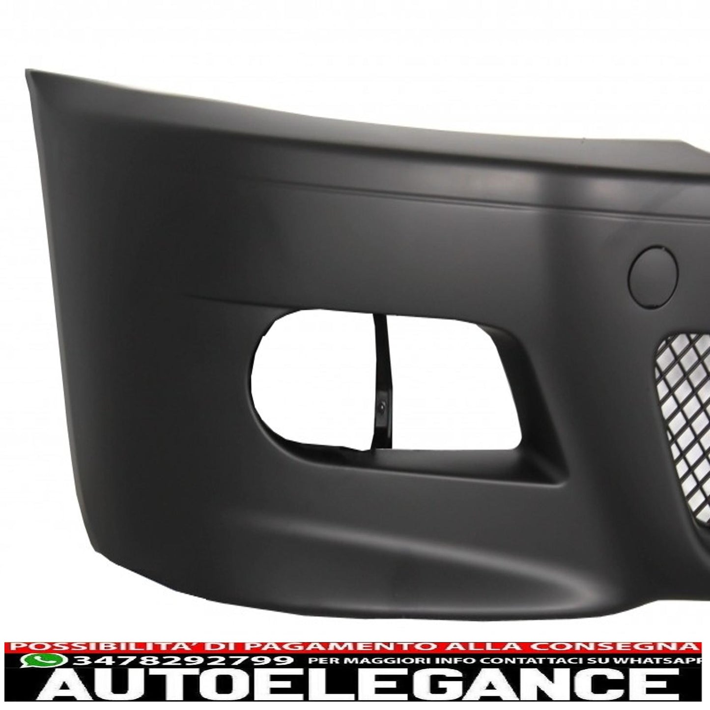 paraurti anteriore con fendinebbia fumé adatto per bmw serie 3 e46 coupe cabrio berlina station wagon (1998-2004) design m3